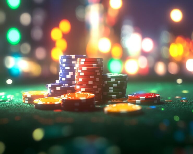 Panoramic view of live dealer studio on slot21 login